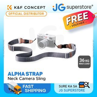 K&F Concept Alpha Adjustable Camera Shoulder Sling Neck Strap with Double Quick-Release Stealth Buckles, 100 - 160cm Length and 36Kg Max Payload for DSLR and Mirrorless Cameras KF13-115 | JG Superstore