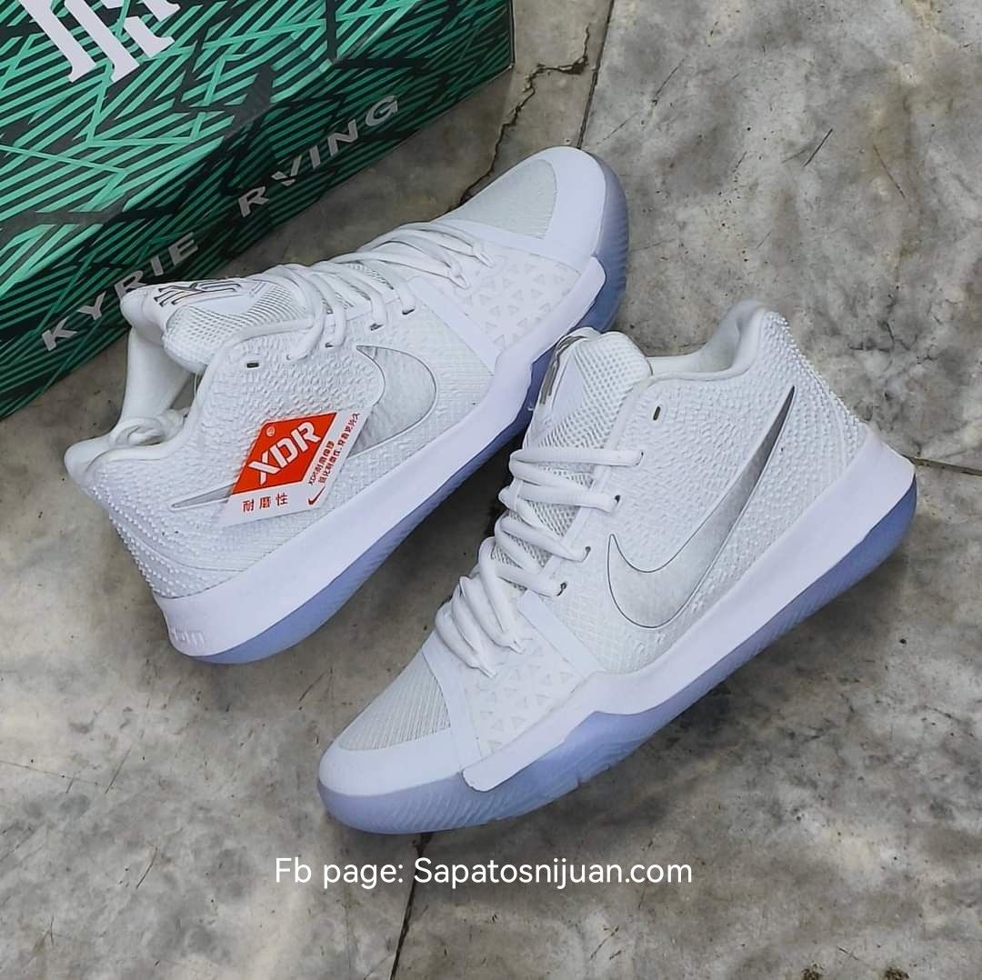 Kyrie 3 white chrome sales mens