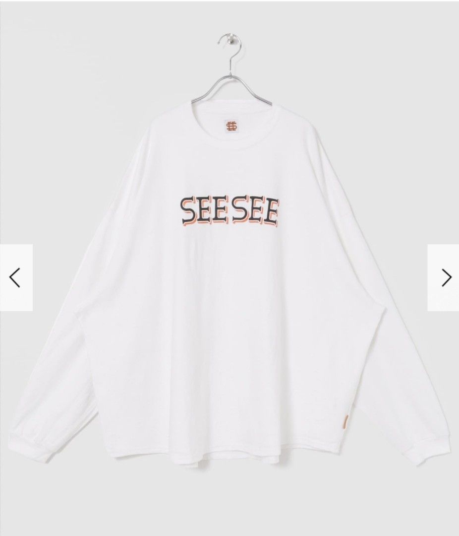 L1 Seesee see see SUPER BIG ROUND LONG-SLEEVE TEE, 男裝, 上身及