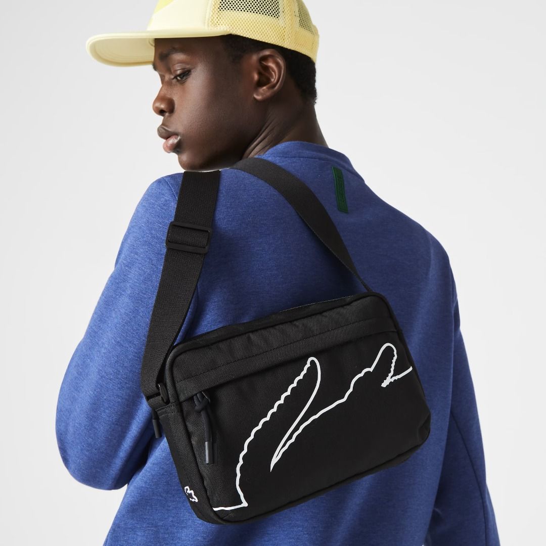 LACOSTE Men s Neocroc Crocodile Motif Rectangular Recycled Canvas Crossover Bag Women s Fashion Bags Wallets Cross body Bags on Carousell