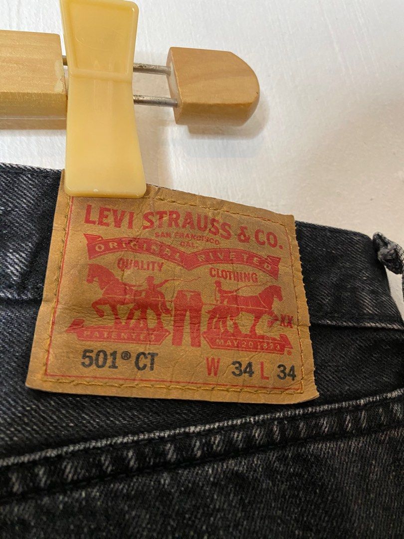 Levi'S 501Ct Black/Gray, Men'S Fashion, Bottoms, Jeans On Carousell