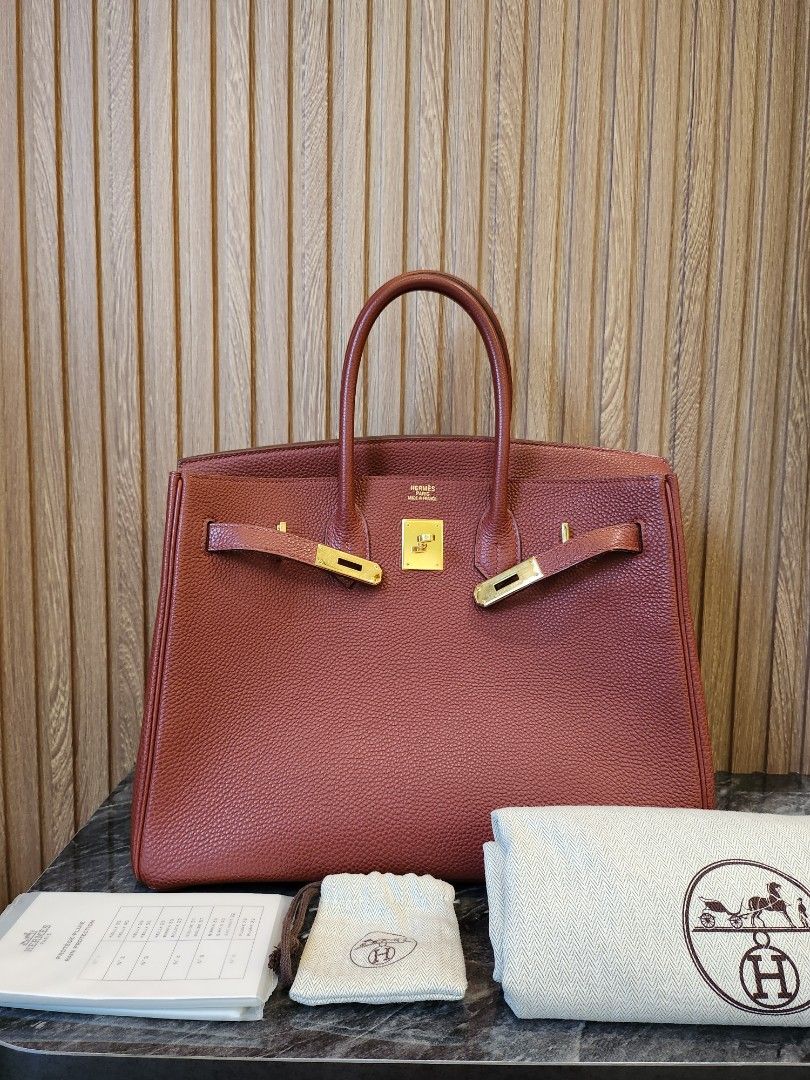 Good condition* Hermes Birkin 35 Togo leather with Gold Hardware, Luxury,  Bags & Wallets on Carousell