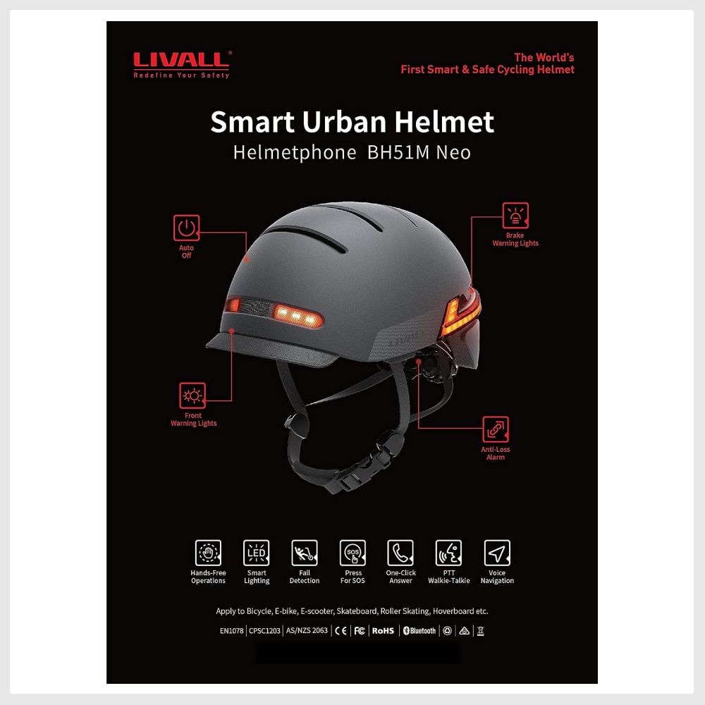 LIVALL BH51M NEO Smart Urban Helmet with In built Bluetooth