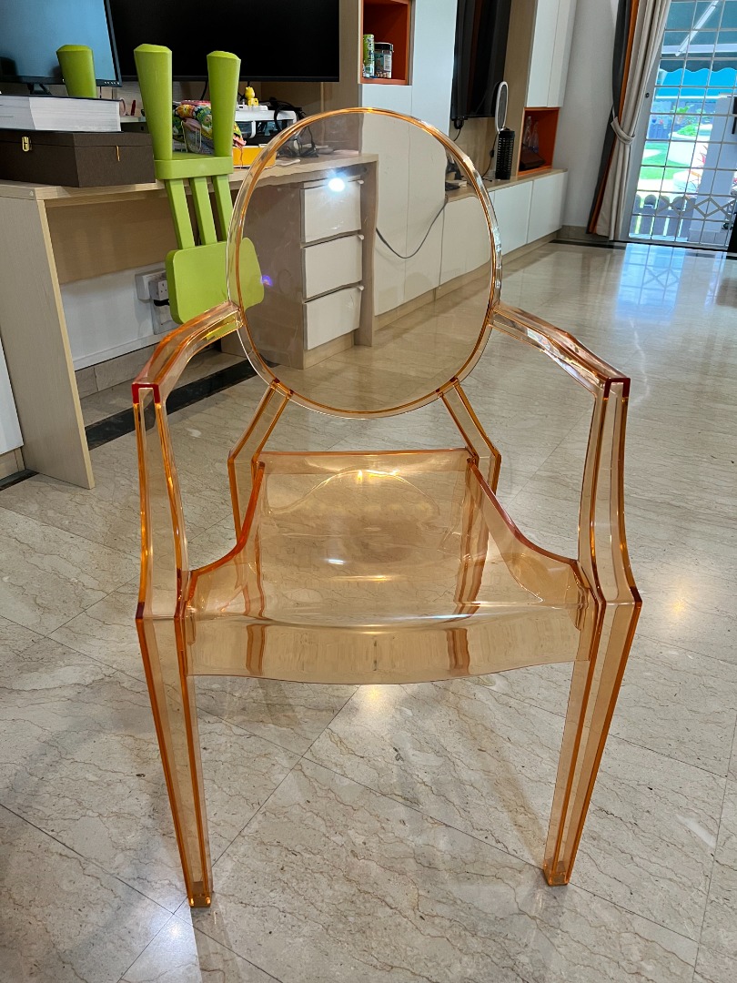 Orange ghost chair top