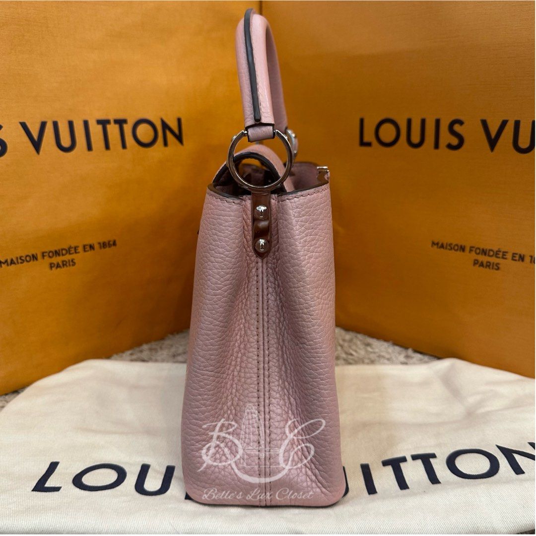 Louis Vuitton Magnolia Leather Capucines Pm (authentic Pre-owned) in Pink