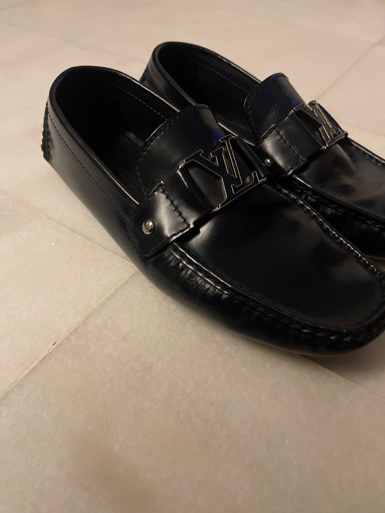 Louis Vuitton Dark Blue Loafers Size 9.5 - Original with dust bags and box,  Women's Fashion, Footwear, Loafers on Carousell