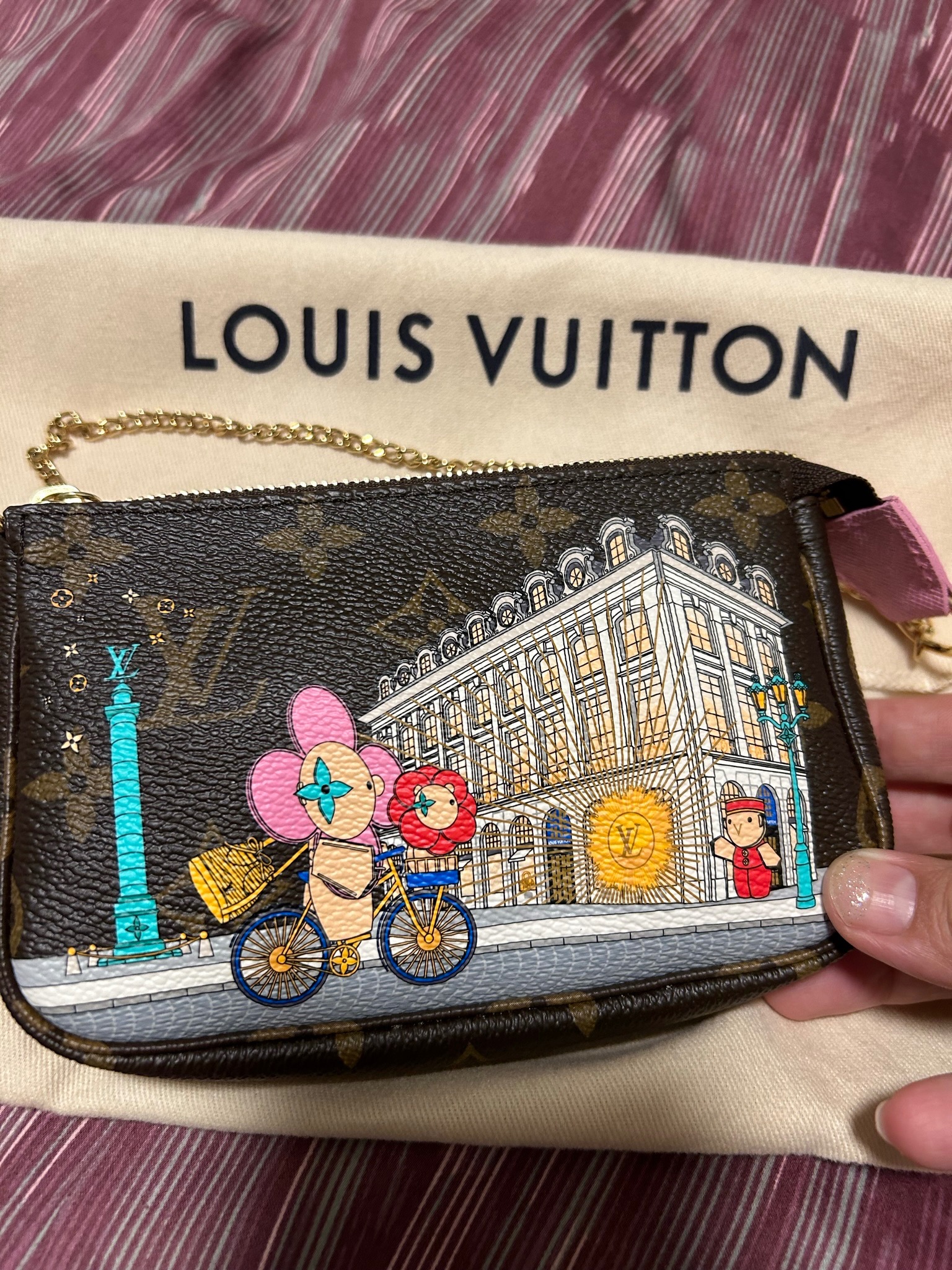 LOUIS VUITTON LTD EDITION MINI VIVIENNE PARIS XMAS MONOGRAM