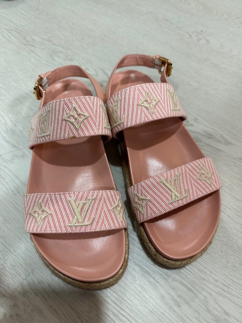 Louis Vuitton Sail Away Sandals Baby Pink Flat Size US8.5 EU38.5 Ladies