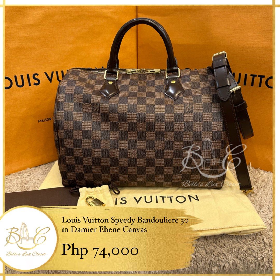 Louis Vuitton Speedy 30 Damier Ebene, Luxury, Bags & Wallets on Carousell