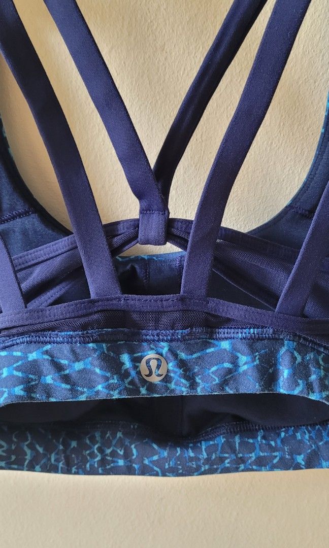 Lululemon Energy Bra (Exhale) - Samba Snake Kayak Blue Hero Blue