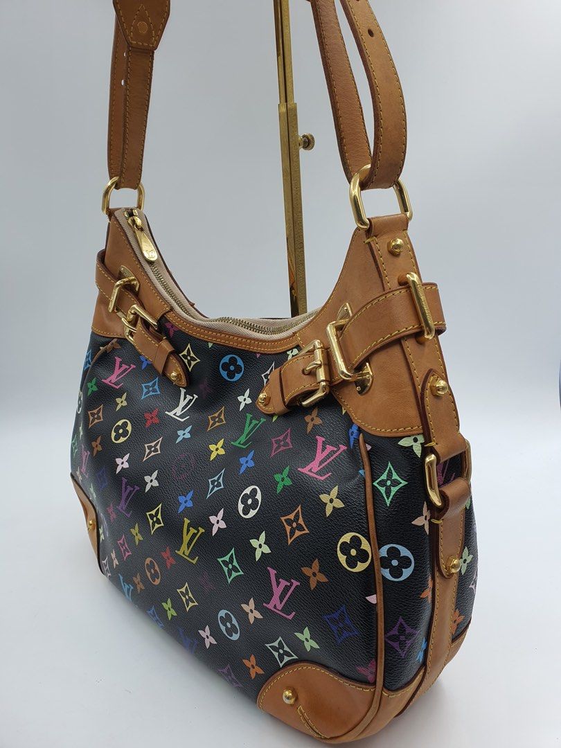 Louis Vuitton Monogram Multicolor Greta Large Shoulder Bag Hobo