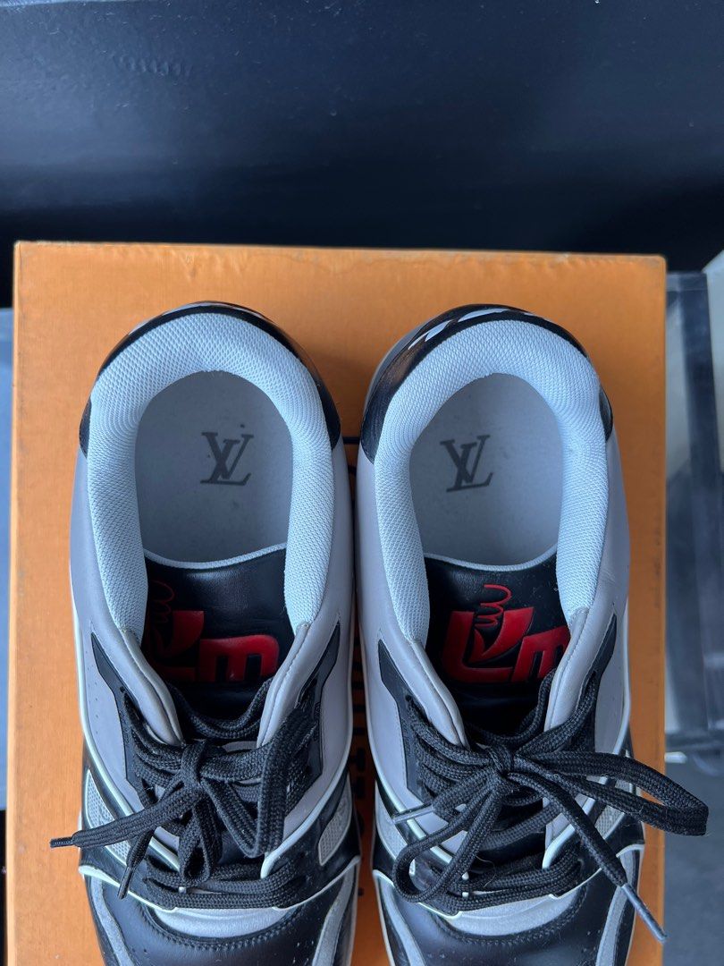 Louis Vuitton LV Trainer Velcro Strap Monogram Denim Black White, Men's  Fashion, Footwear, Sneakers on Carousell