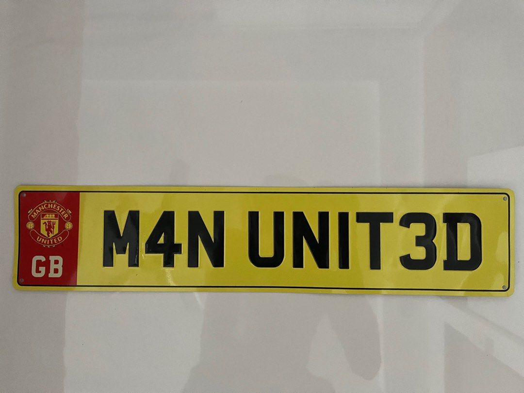 Manchester United License Plate, Hobbies & Toys, Memorabilia