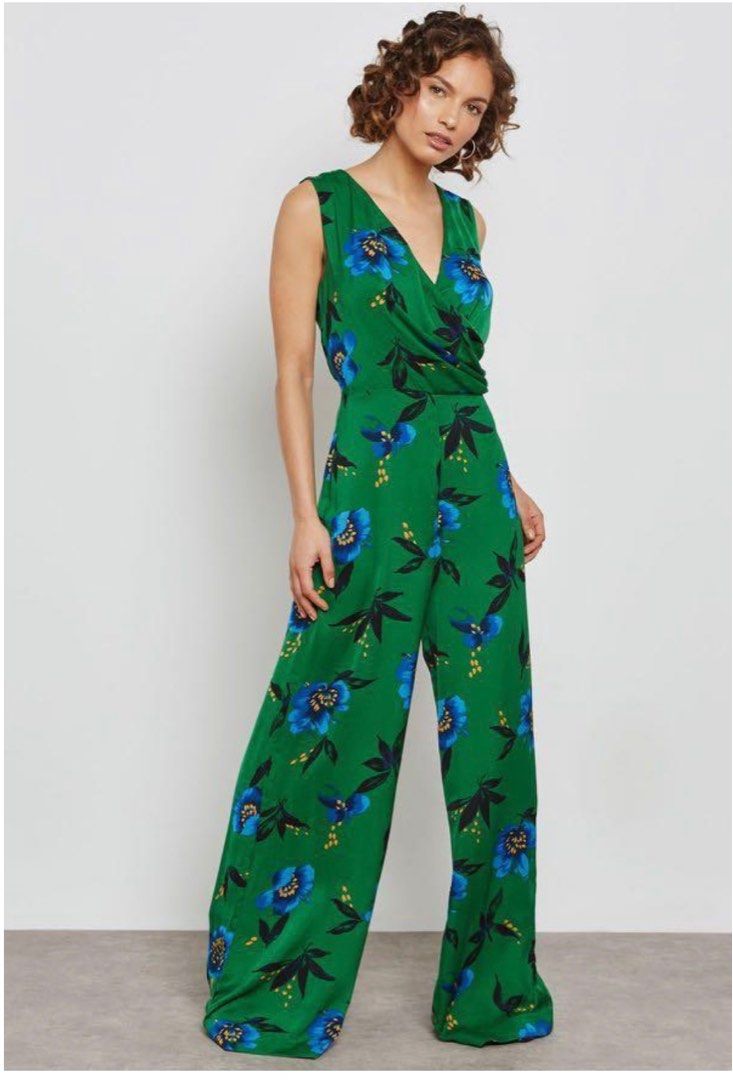 MANGO FLORAL PRINT JUMPSUIT Women s Fashion Dresses Sets