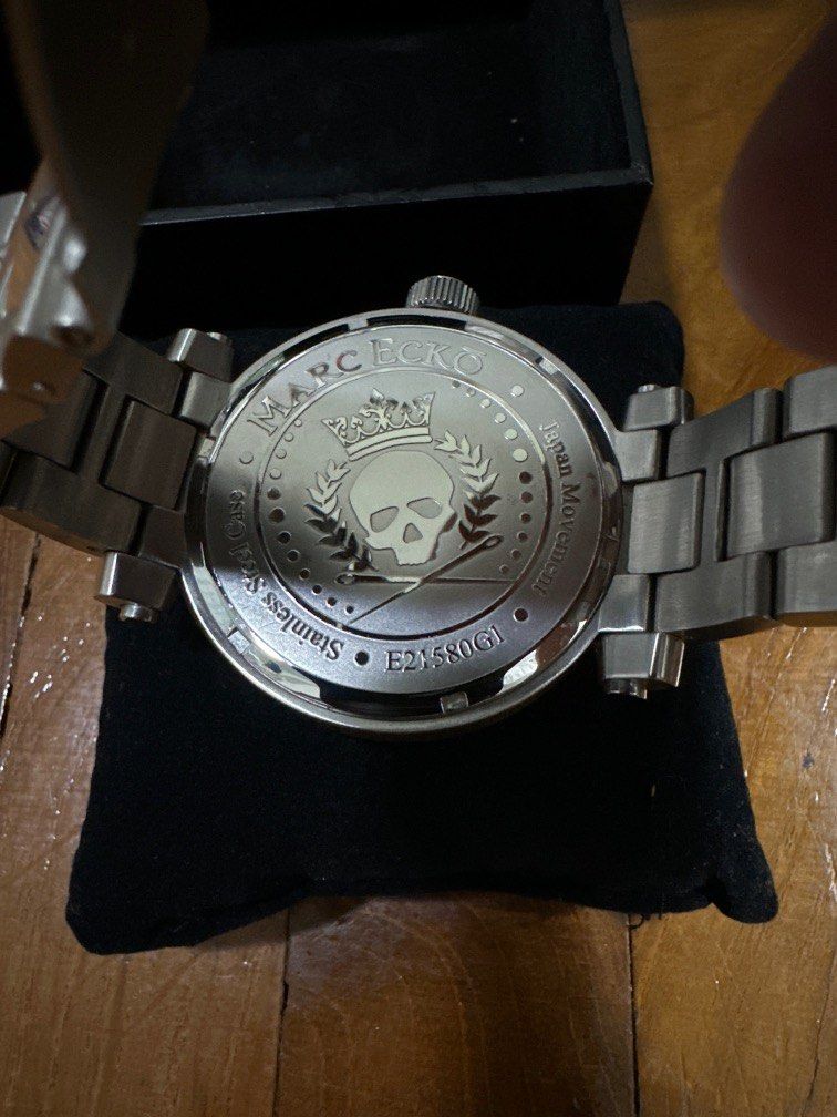 Marc Ecko Skull 46mm Quartz Watch Japanese Miyota Movement, battery