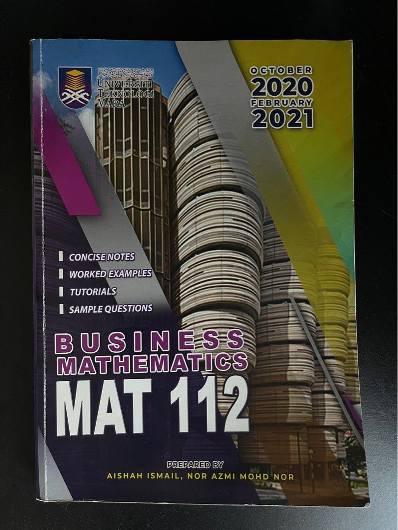 MAT112 Business Mathematics (UiTM Textbook), Hobbies & Toys, Books