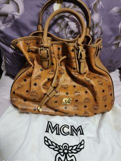 Mcm - Aren Medium Powder Pink Mixed Visetos Leather Hobo Shoulder Bag Handbag
