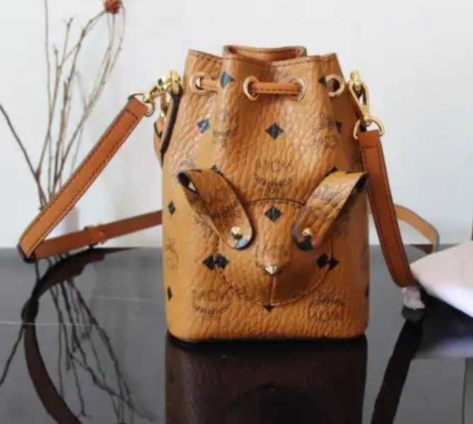 MCM Rabbit Bear Bucket Bag Crossbody