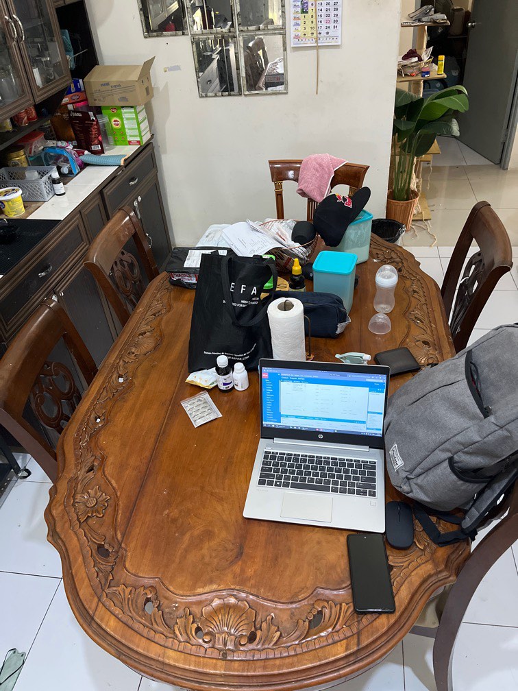 Meja Jati / Teak wood table to let go, Furniture & Home Living