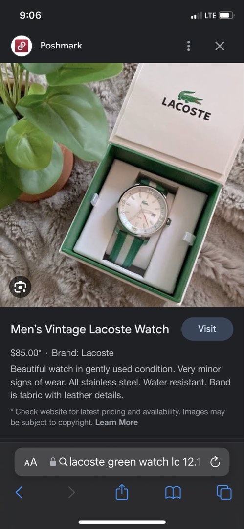 ORIGINAL Men s Vintage Lacoste Watch Men s Fashion Watches