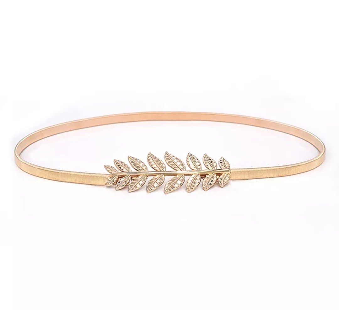 Gold metal 2024 belt womens
