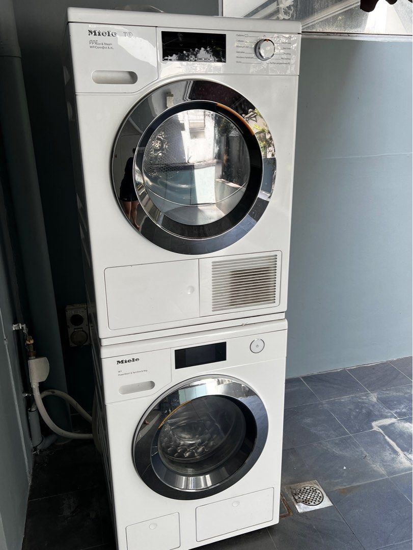 Miele W1 washer and T1 dryer, TV & Home Appliances, Washing Machines