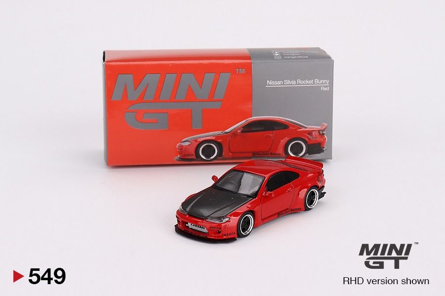 Mini GT 台灣限定1/64 Nissan Silvia S15 Rocket Bunny Red 2023