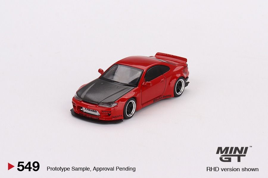 Mini GT 台灣限定1/64 Nissan Silvia S15 Rocket Bunny Red 2023