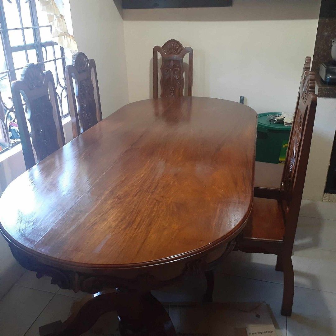 Narra Dining Table, Furniture & Home Living, Furniture, Tables & Sets