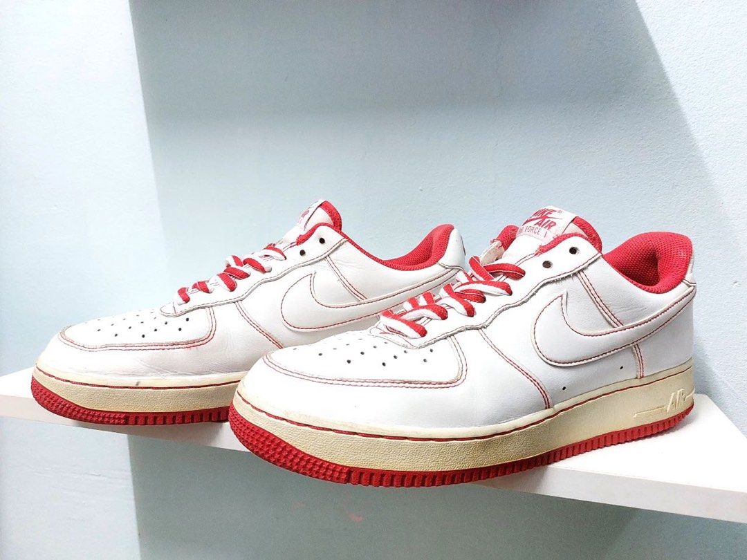 Nike air force 1 07 discount trainers white university red