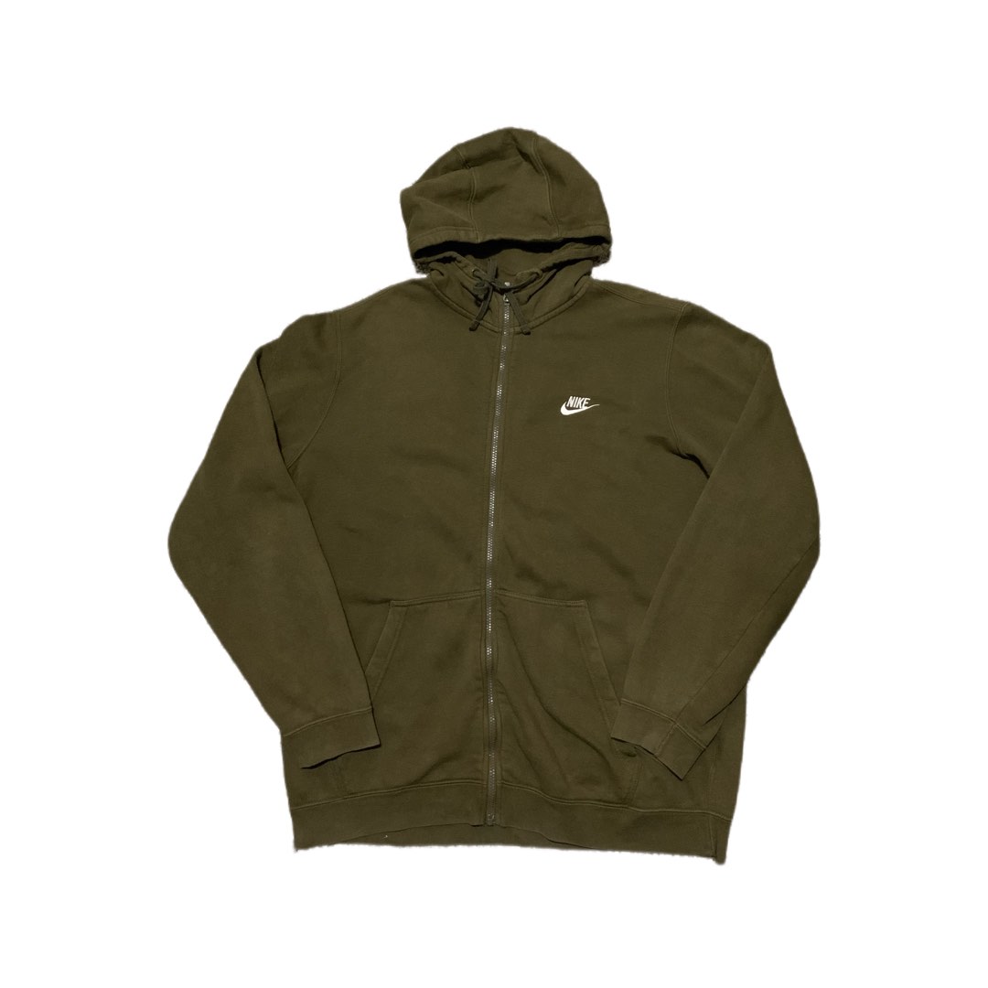 mens nike hoodie olive green