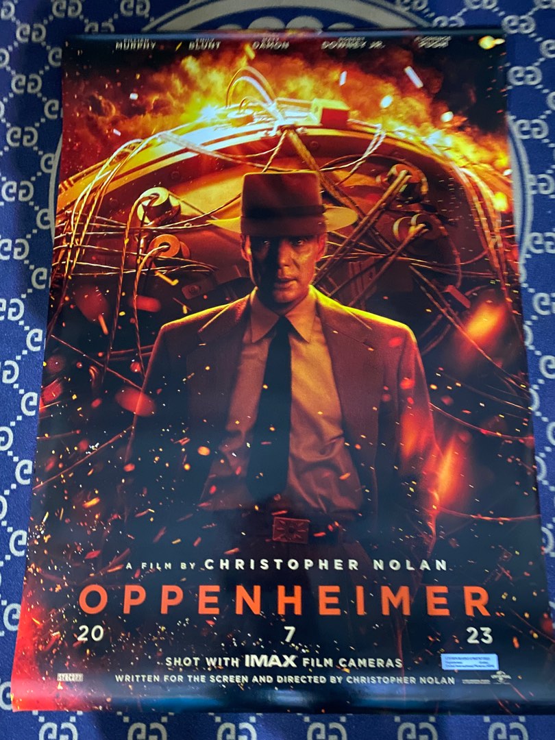 OPPENHEIMER OFFICIAL MOVIE POSTER, Hobbies & Toys, Collectibles