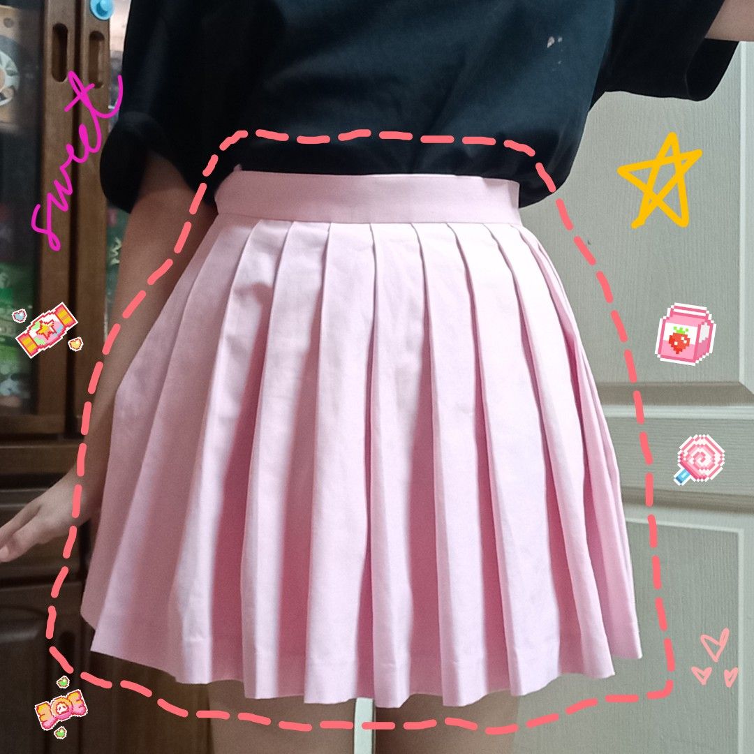 Pink tennis skirt outfit tumblr hot sale
