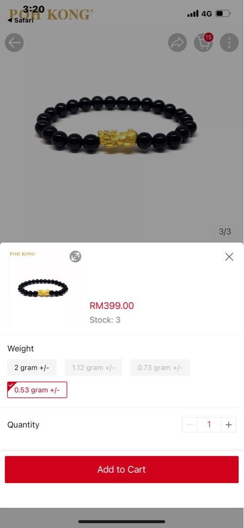 Poh kong discount pixiu bracelet price