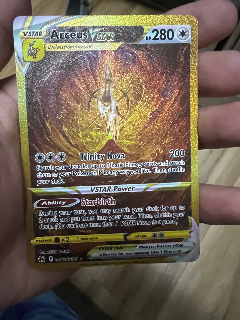 Secret Gold Arceus Vstar Pokemon Card