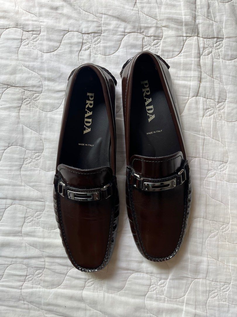 Prada driving loafers Women s Fashion Footwear Loafers on Carousell