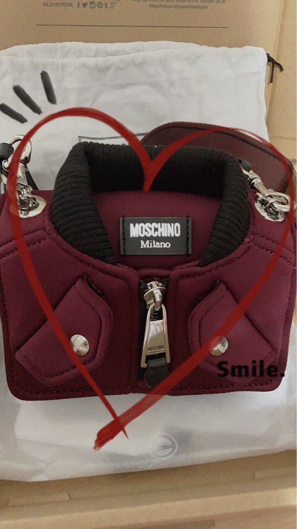 Pre loved Authentic Moschino Bomber Jacket Bag