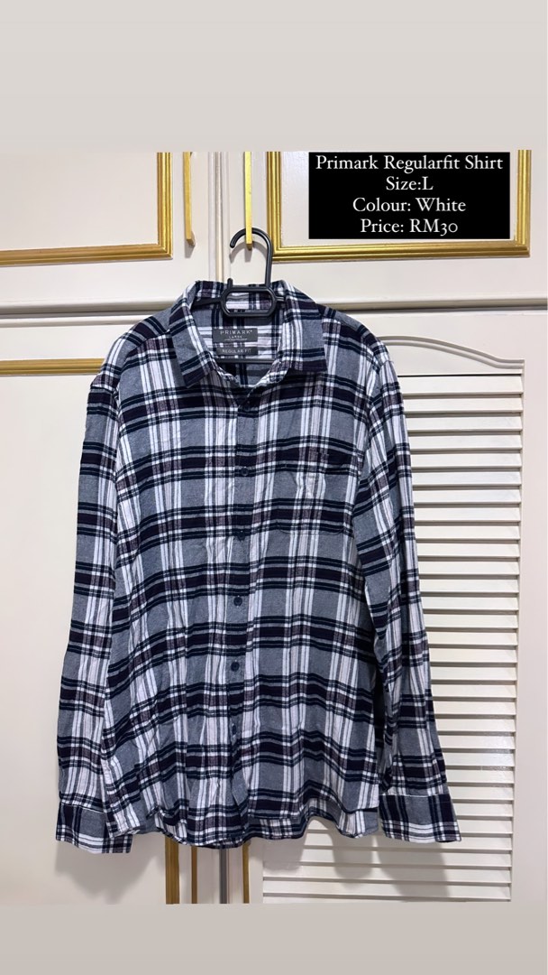 Primark regular fit Size L (White), Men's Fashion, Tops & Sets, Tshirts
