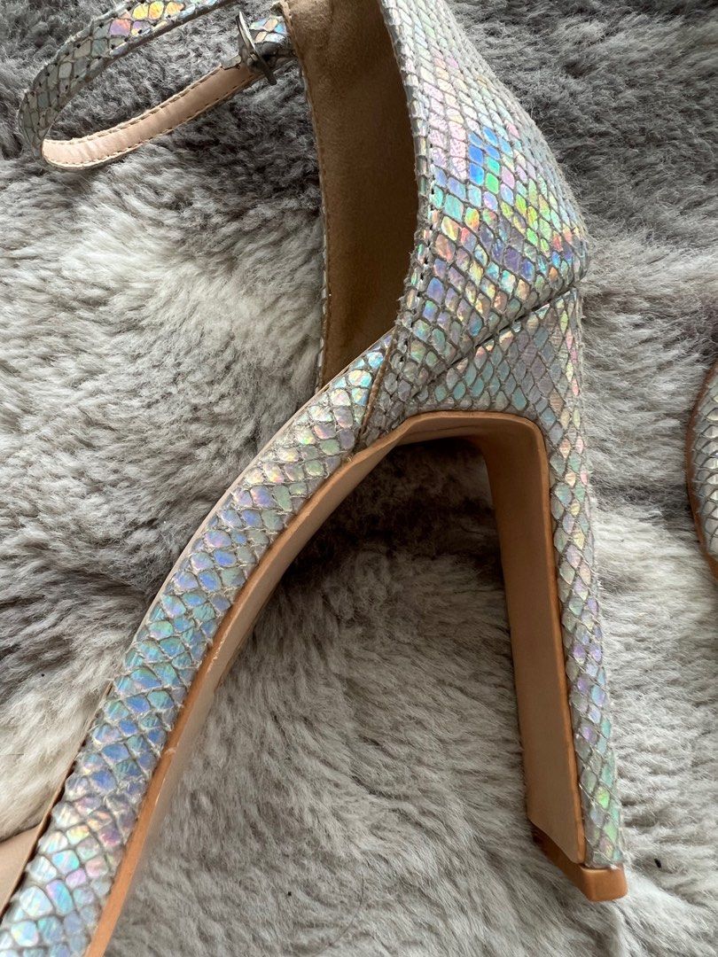 Holographic snakeskin heels sale
