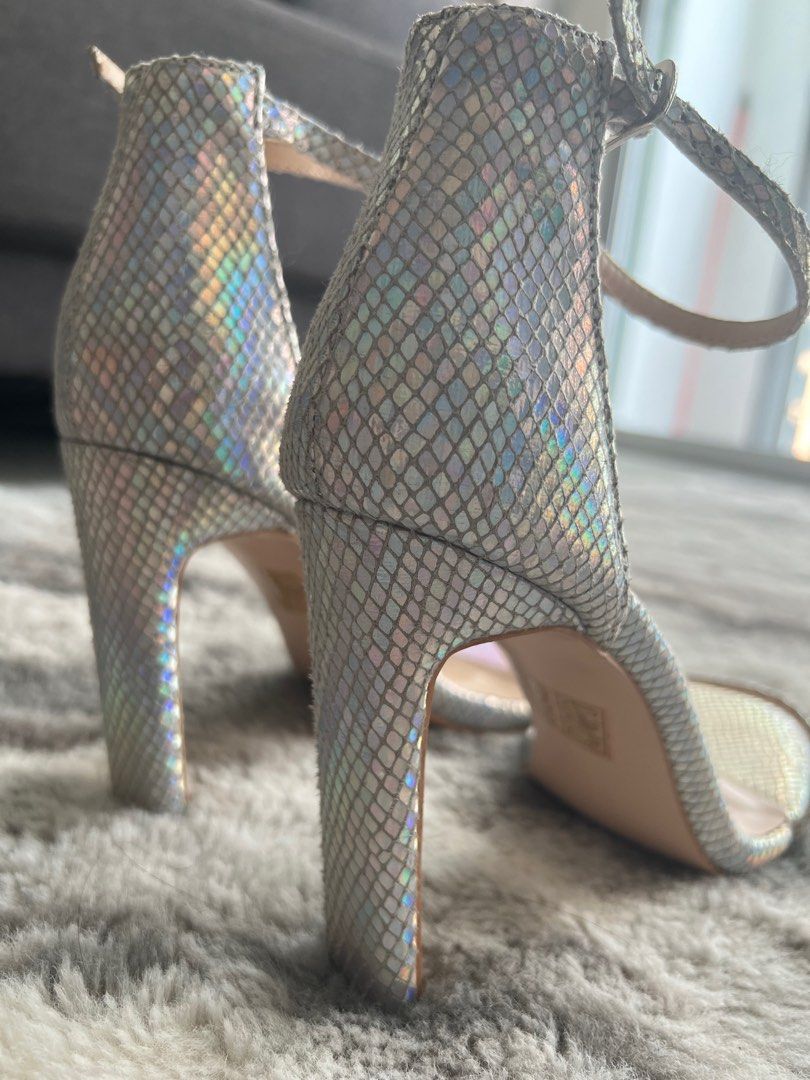 Public Desire Holographic Snakeskin Heels