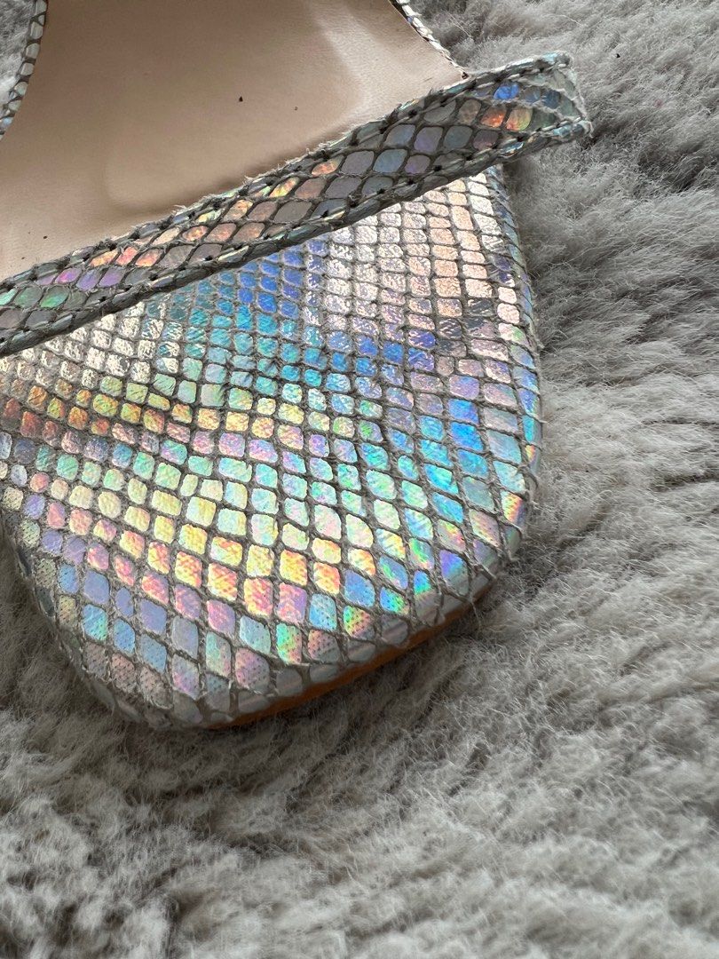 Public Desire Holographic Snakeskin Heels