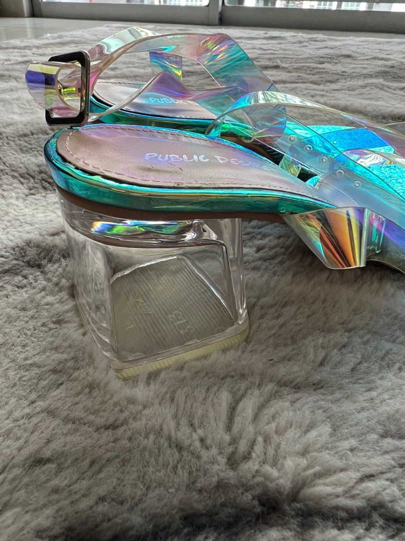 Public Desire Snakeskin Holographic Heels