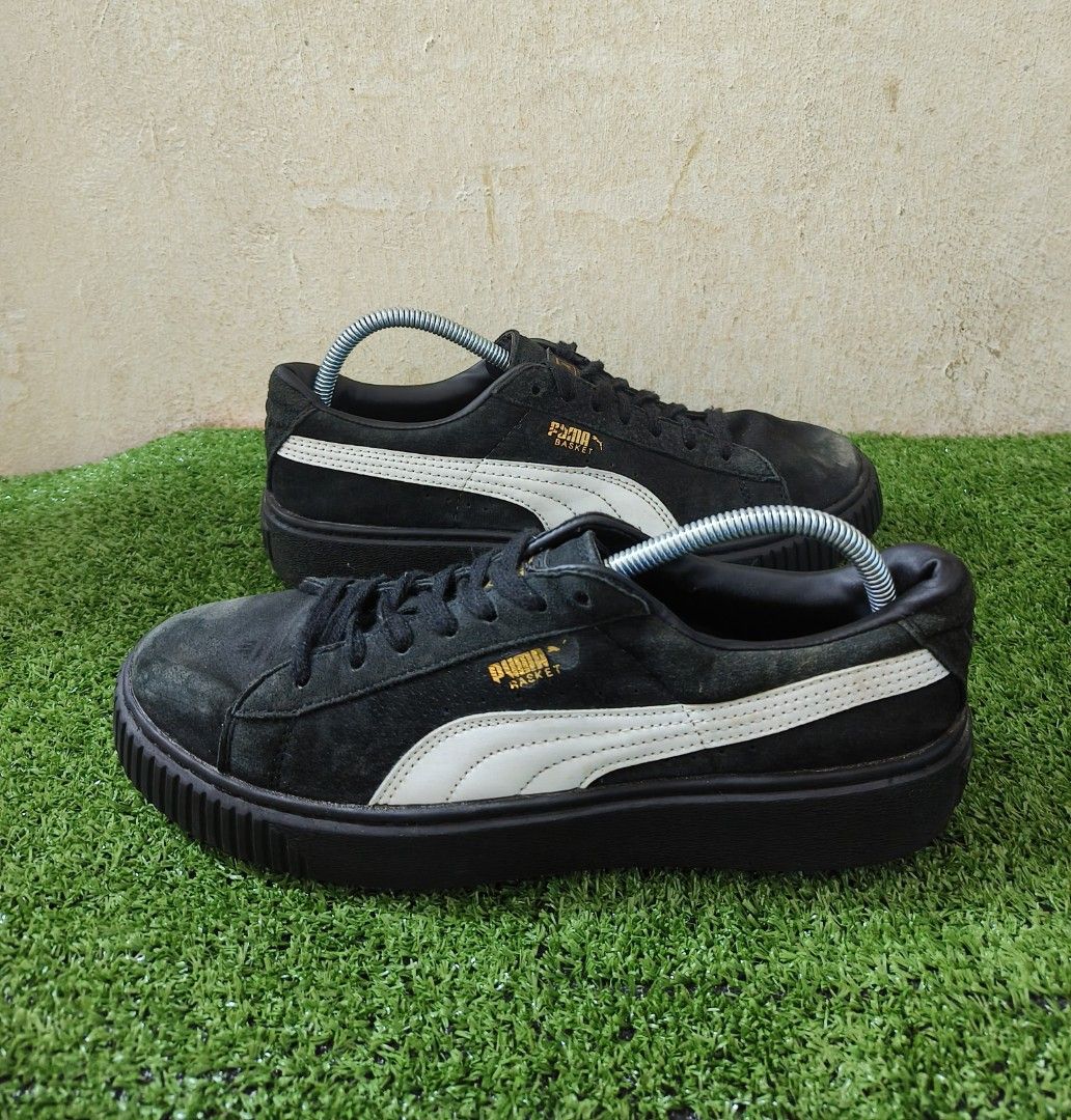 Puma basket leather black discount