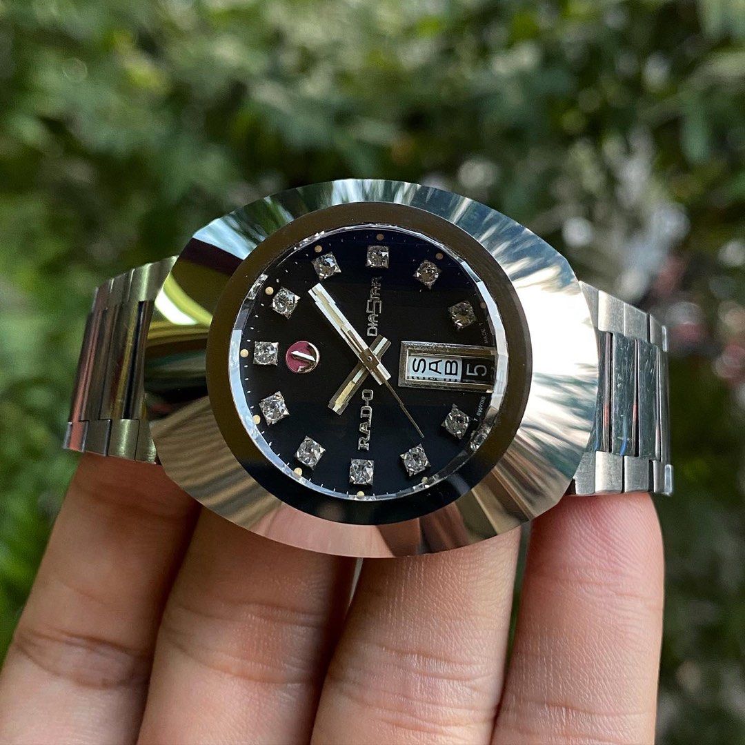 Rado Diastar Day Date Black Diamond Dial Automatic 35mm