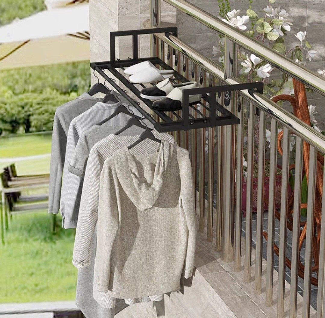 Balcony railing cloth hanger 2025