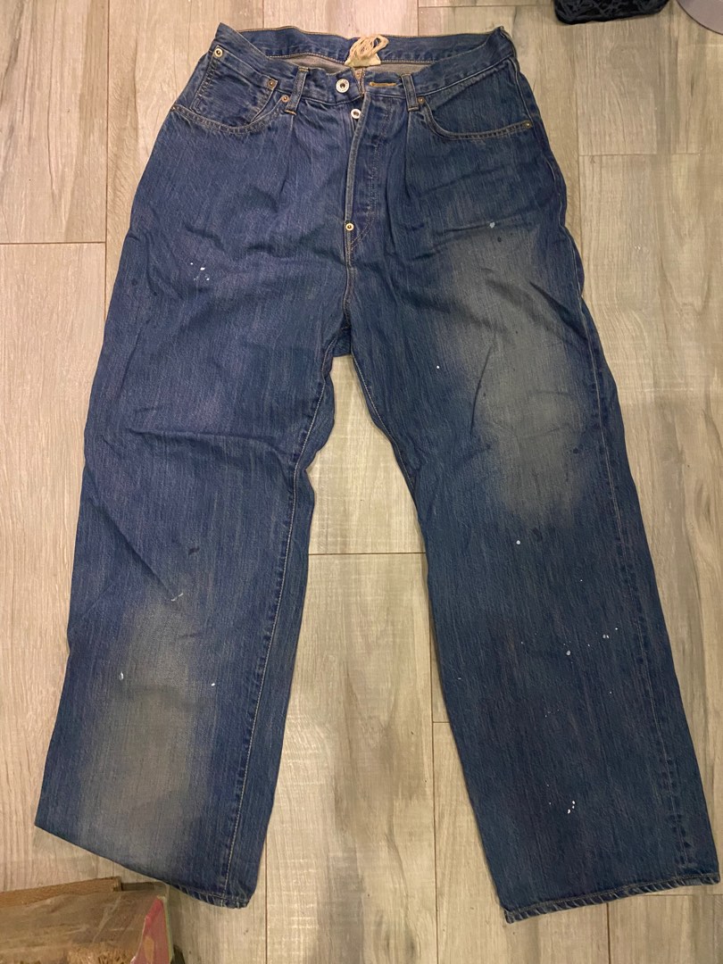 REFOMED RIGHT HANDED DENIM PANTS - USED WASH, 男裝, 褲＆半截裙