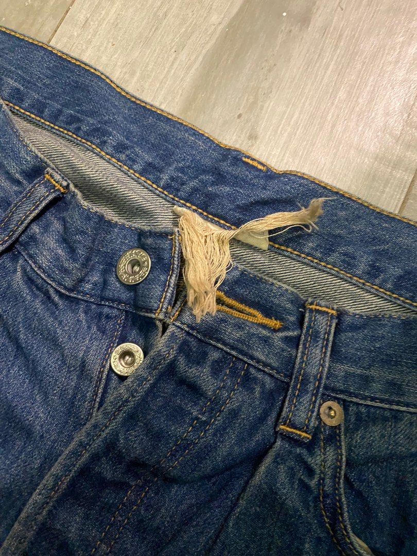 REFOMED RIGHT HANDED DENIM PANTS - USED WASH, 男裝, 褲＆半截裙