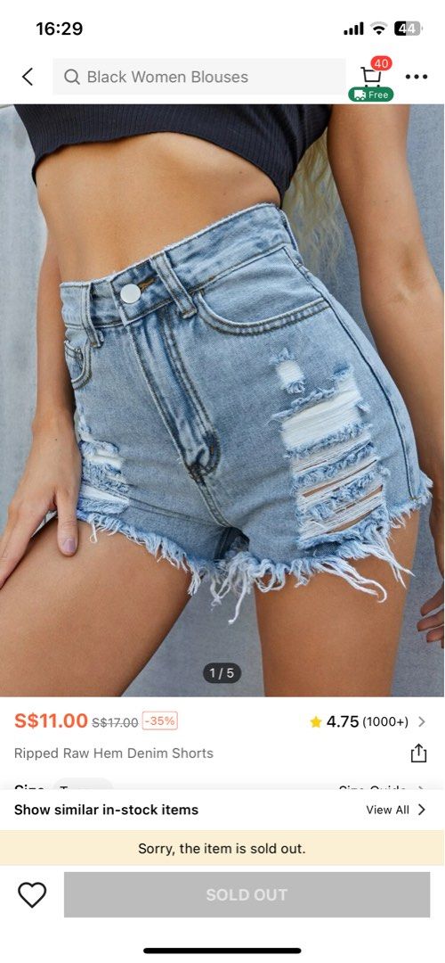 Jean best sale shorts shein