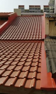 Roofing work.