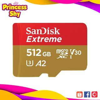 Sandisk Extreme 512GB V30 UHS-I A2 micro SDXC Memory Card SDSQXAV-512G